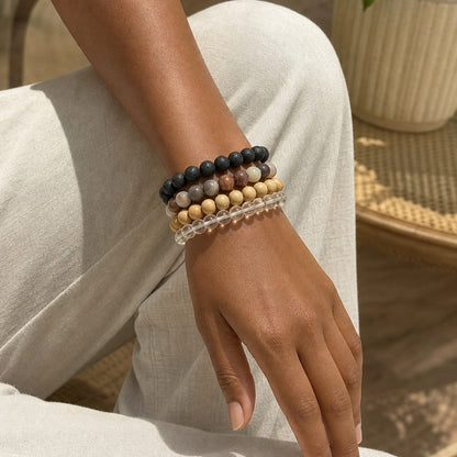 Agate Botswana Round Bracelet - 8mm