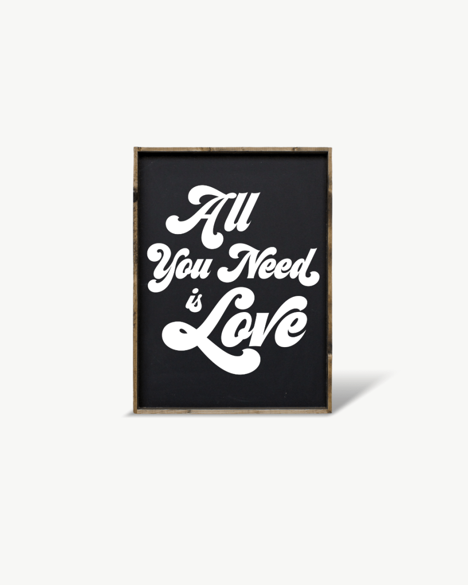 All You Need is Love Wood Sign - AURABAGS SHOP