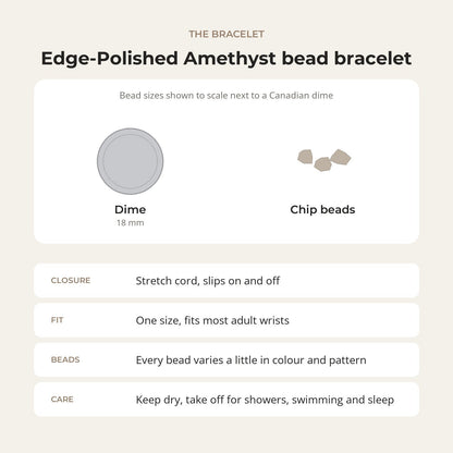 Amethyst Edge Polished Chip Bracelet
