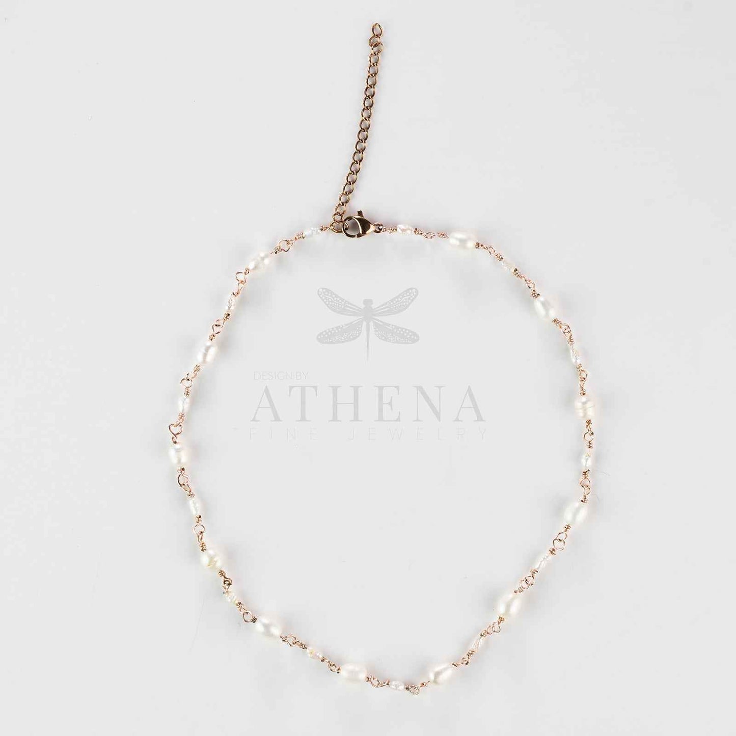 Pearl Cluster Anklet in Yellow Gold Fill