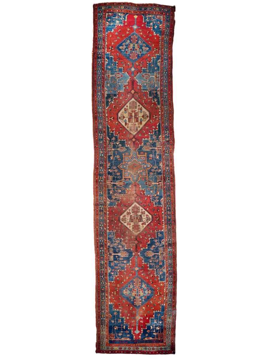 On Hold for Todd - Antique Bidjar Runner Rug | 3' 3" x 14' 1"