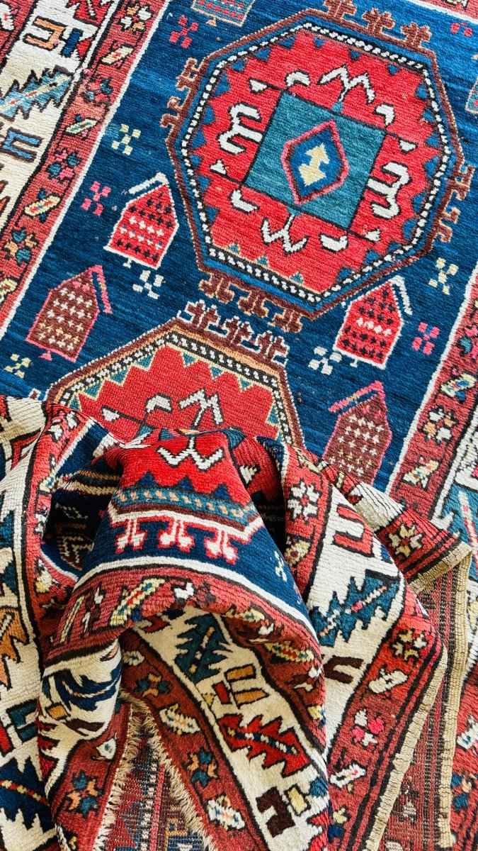 Antique Caucasian Kazak Rug | 3' 9" x 9' 6"