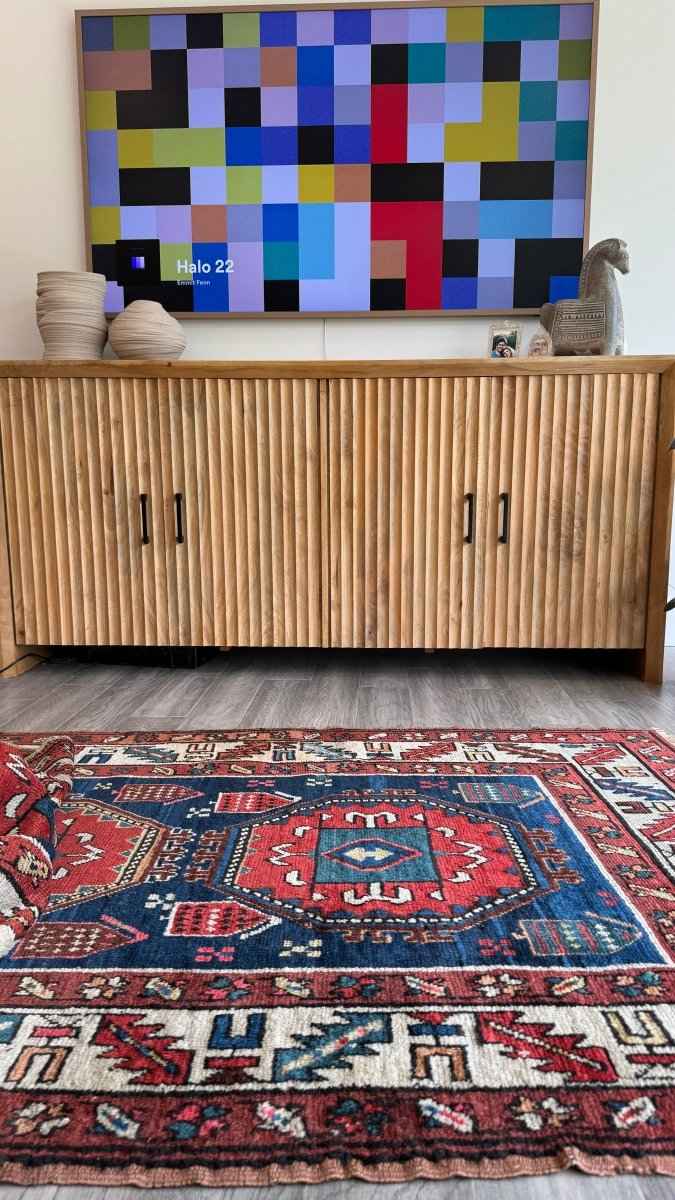 Antique Caucasian Kazak Rug | 3' 9" x 9' 6"