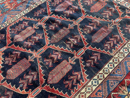 Antique Persian Bakhtiari Rug | 5' x 7’ 4"