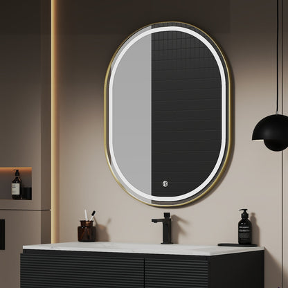 Arco Sense LED Bathroom Mirror, Dimmable, Copper-Free HD Silver Mirror – 22"x34" / 26"x34" / 28"x36"