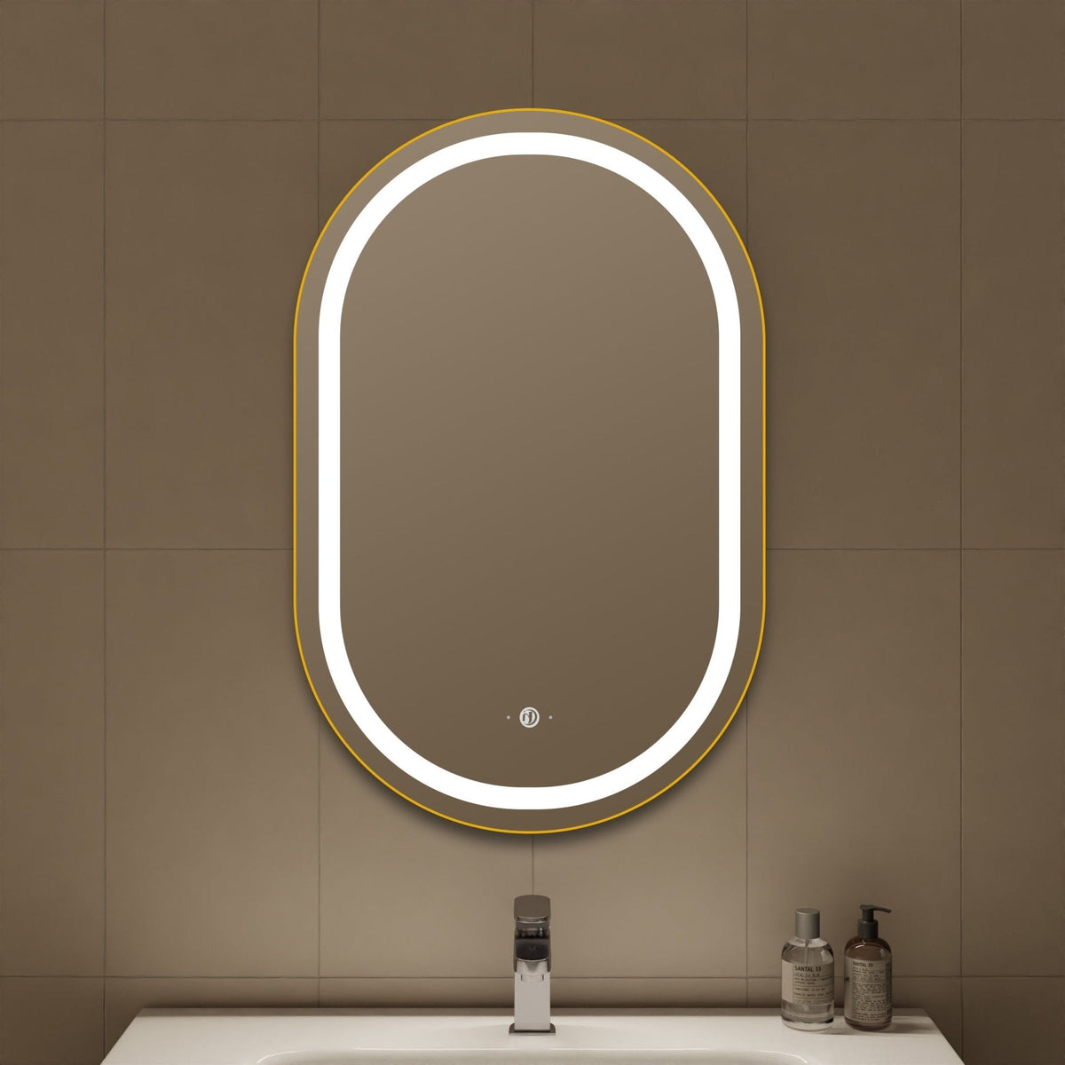 Arco Sense LED Bathroom Mirror, Dimmable, Copper-Free HD Silver Mirror – 22"x34" / 26"x34" / 28"x36"