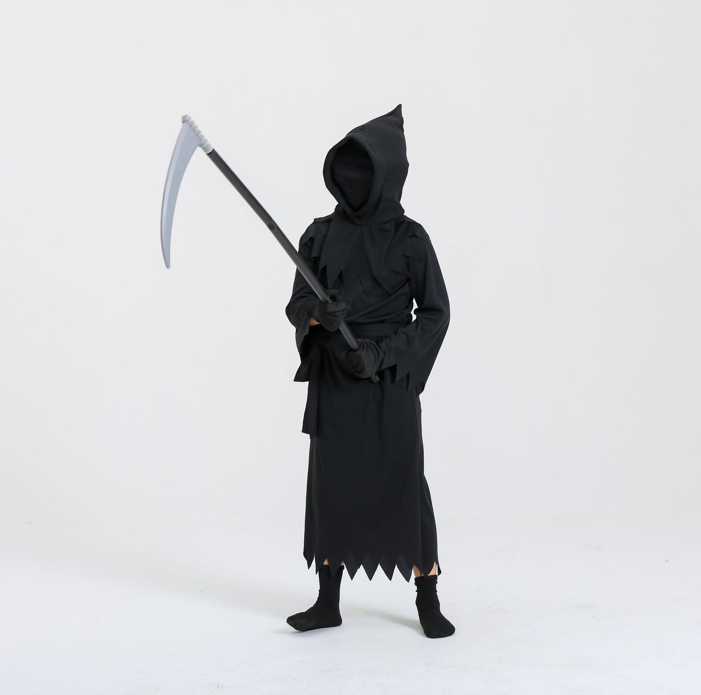 Children's Grim Reaper Halloween Costume – Hooded Cosplay Outfit for Boys & Girls