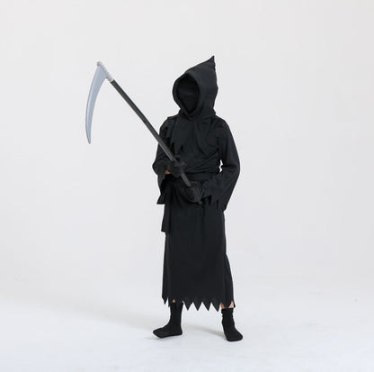 Children's Grim Reaper Halloween Costume – Hooded Cosplay Outfit for Boys & Girls