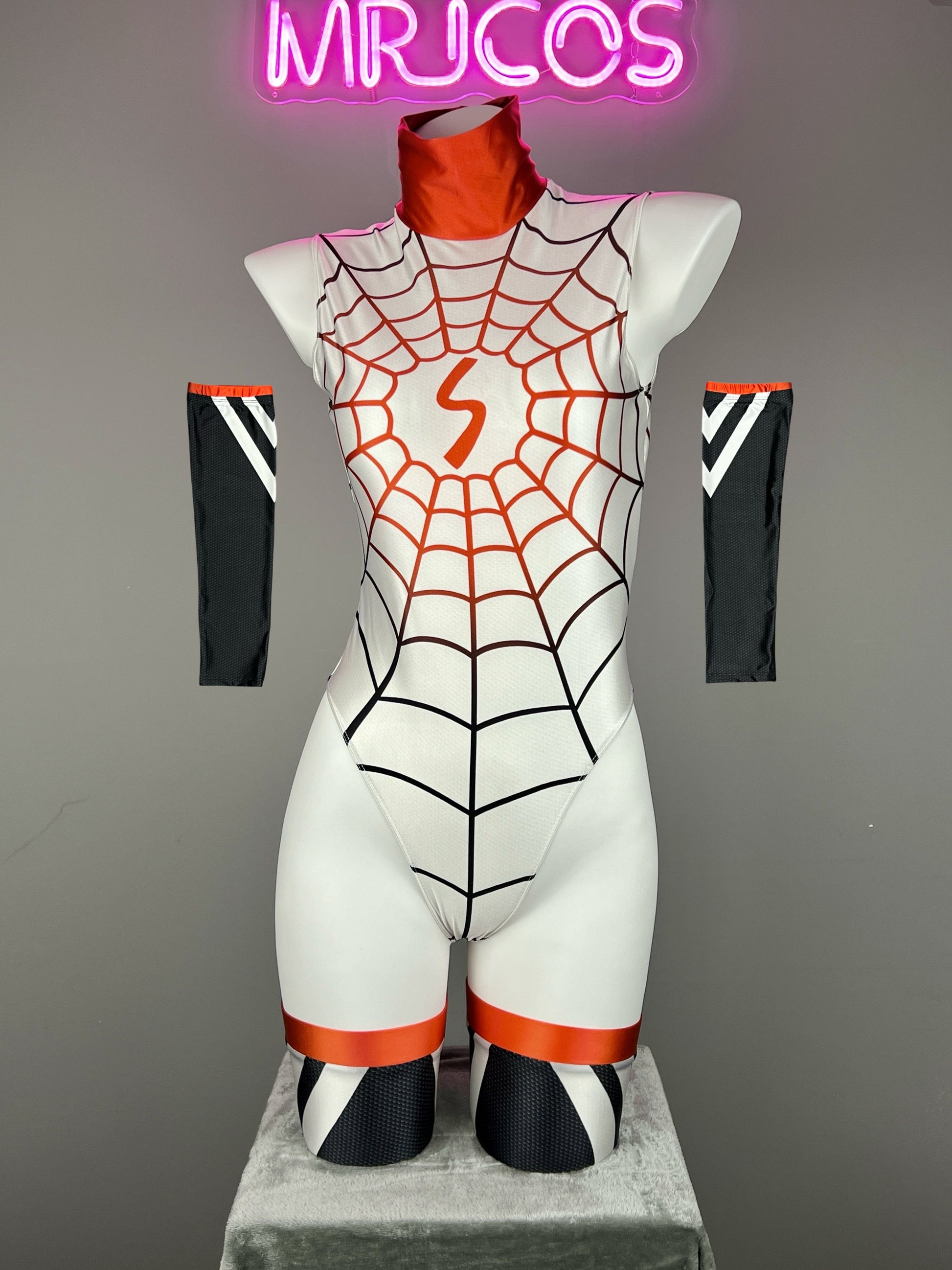 Woman Super Hero Spandex Open Crotch Cosplay Bodysuit Sexy Lingerie