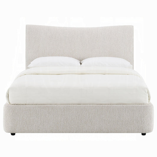 Tocan Upholstered Platform Bed - Beige