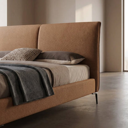 Berlin Caramel Leather Bed