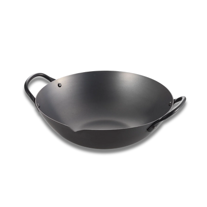 Yoshikawa Cook-Pal Ren Serie 36 cm Guangdong Wok – Nitrierter Carbonstahl