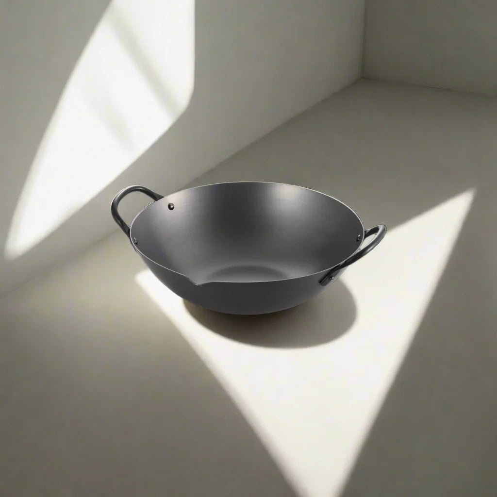Yoshikawa Cook-Pal Ren Serie 36 cm Guangdong Wok – Nitrierter Carbonstahl