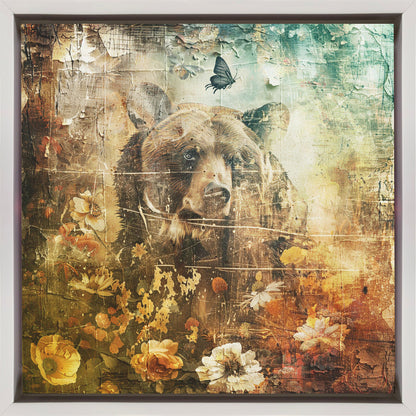 Wandbild Blumen Tiere Vintage-Kunst Illustration 06