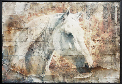 Wandbild Pferd Tier Vintage Kunst Illustration Wandkunst 06