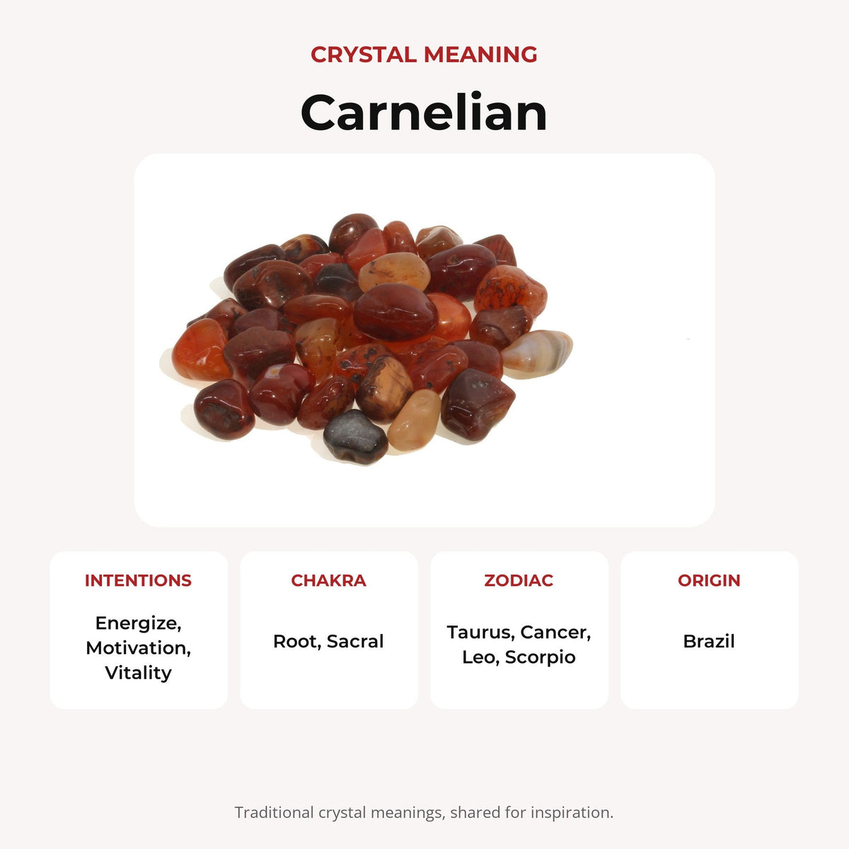 Carnelian Red Agate Tumbled Stones