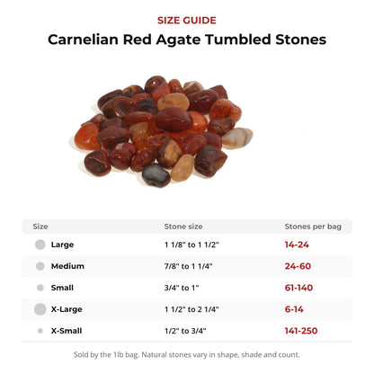 Carnelian Red Agate Tumbled Stones