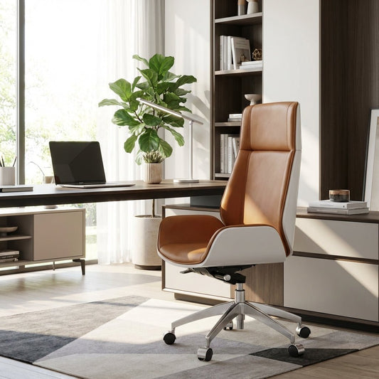 Cartagena Premium Cognac Leather Office Chair