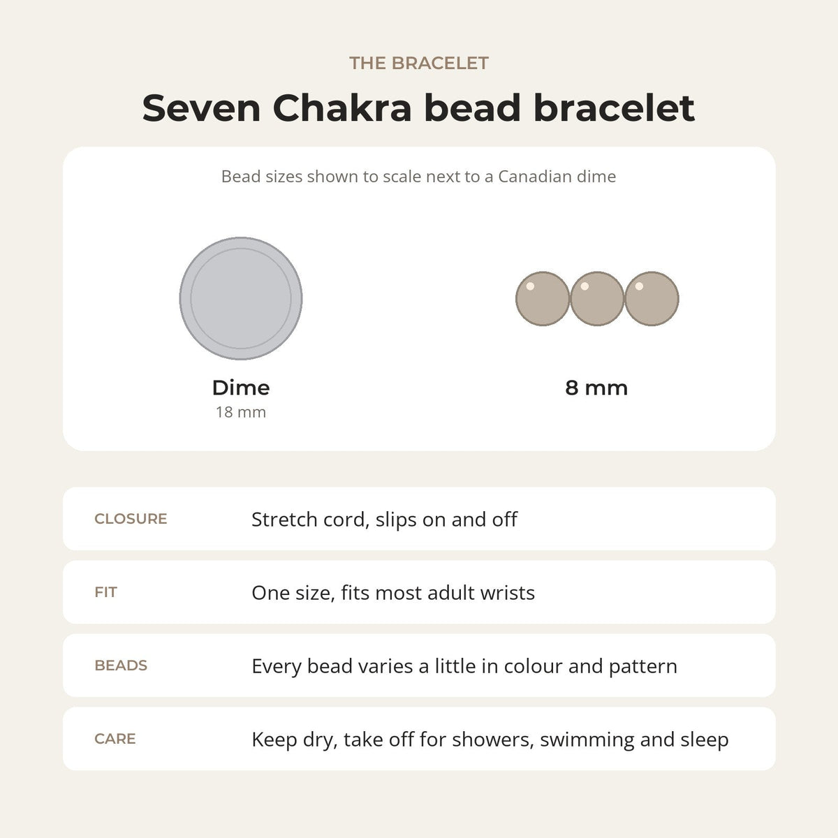 Chakra Stones Bracelet - 8mm