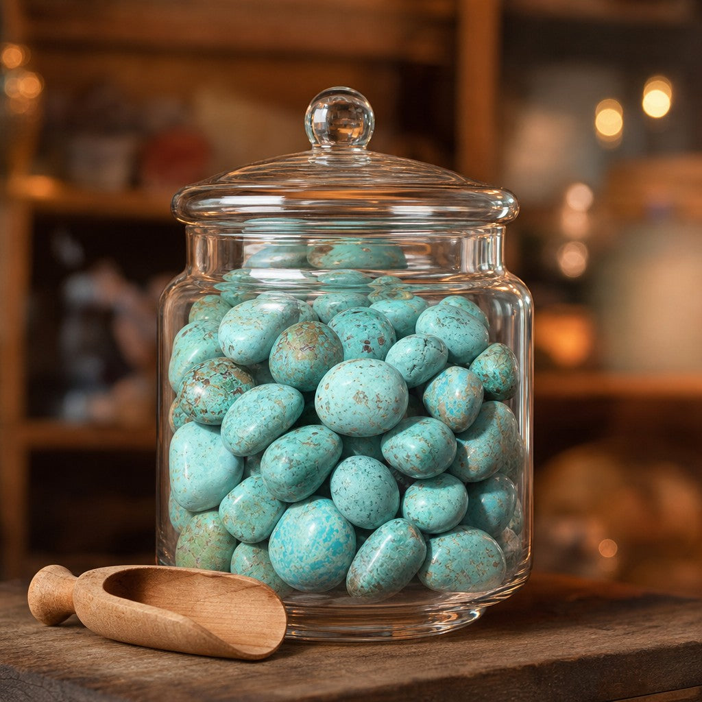 Chrysocolla Light A Tumbled Stones - Peru