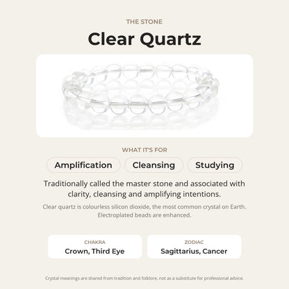 Clear Quartz Bead Bracelet