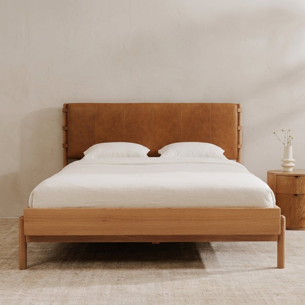 Colin Top-Grain Leather Bed