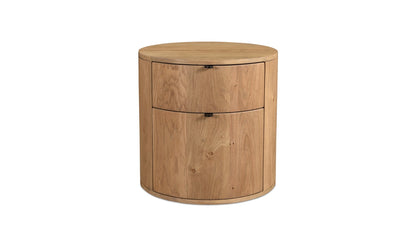 Colin Two-Drawer Nightstand in Natural Wood
