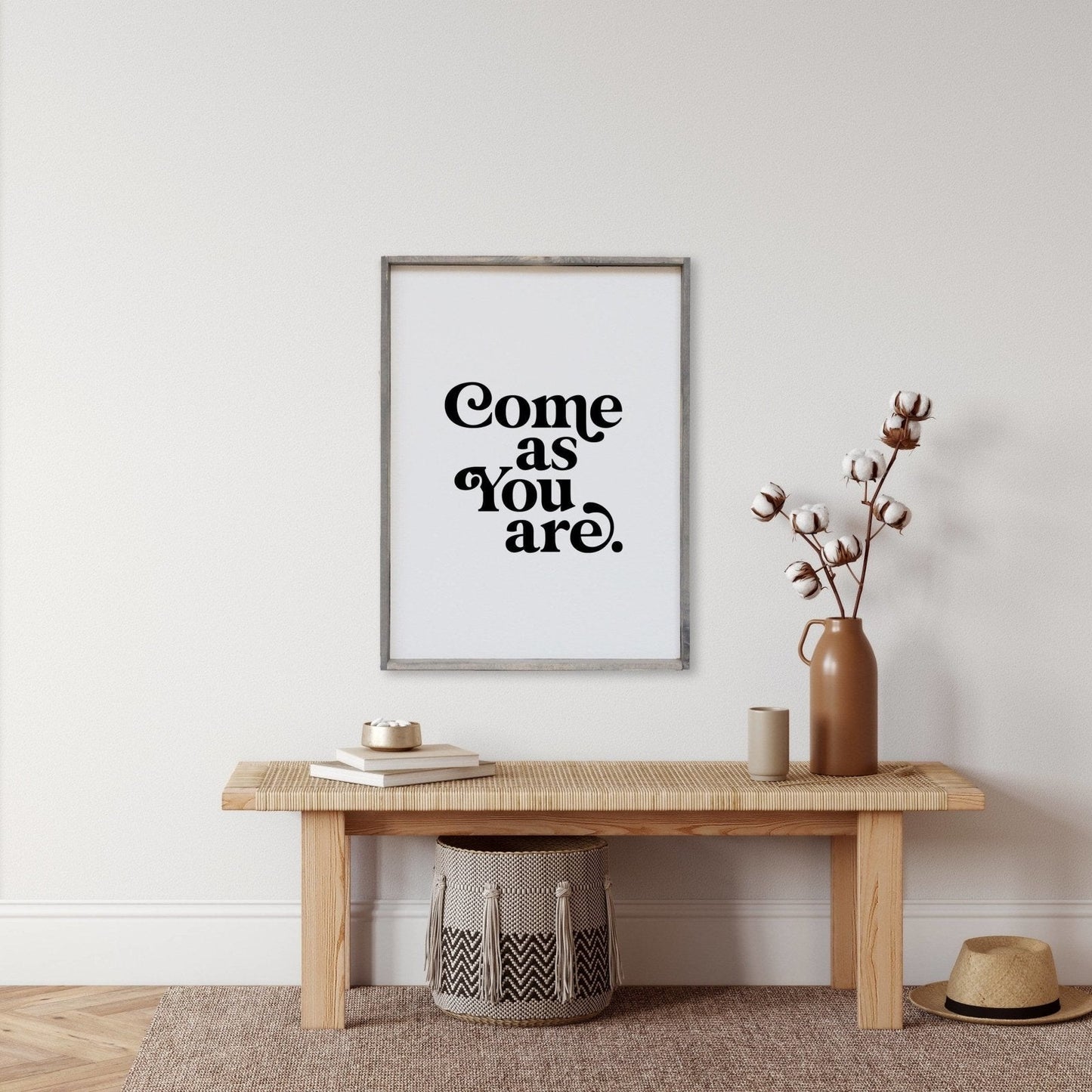 Come As You Are Wood Sign - AURABAGS SHOP