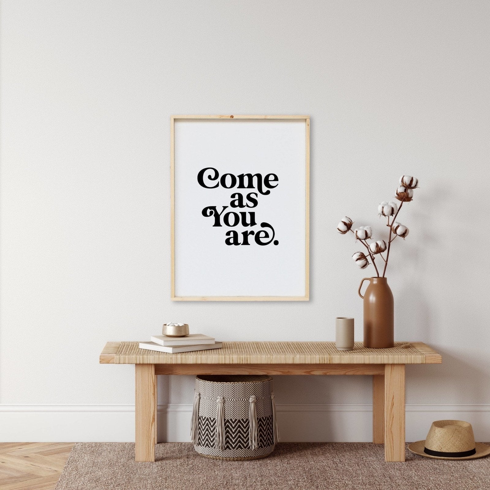 Come As You Are Wood Sign - AURABAGS SHOP