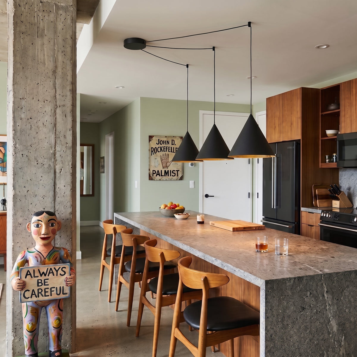 CONO 3-Light Modern Pendant Light for Kitchen Island, Dining Table & Contemporary Interiors