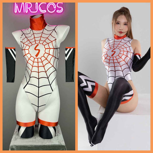 Woman Super Hero Spandex Open Crotch Cosplay Bodysuit Sexy Lingerie