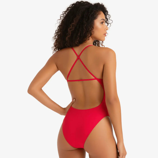 Crimson X-Back One-Piece Training Swimsuit by Norca