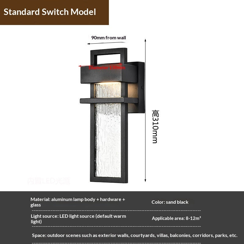 Modern Minimalist Outdoor LED Wall Light – Waterproof Aluminum Balcony & Patio Sconce with Sensor Options