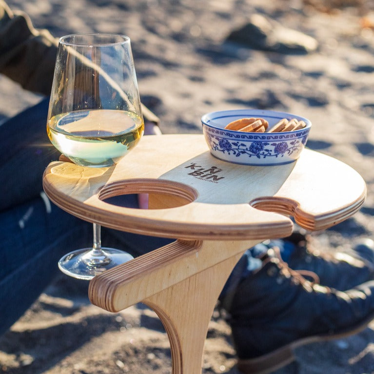 Kin-Bin plateau portatif extérieur pour verres et bouteilles