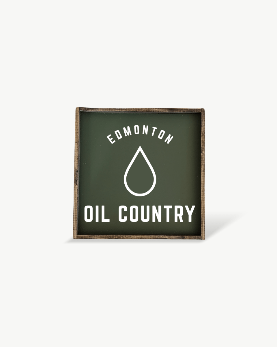 Edmonton Oil Country Wood Sign – Edmonton Hockey-Inspired Wall Art