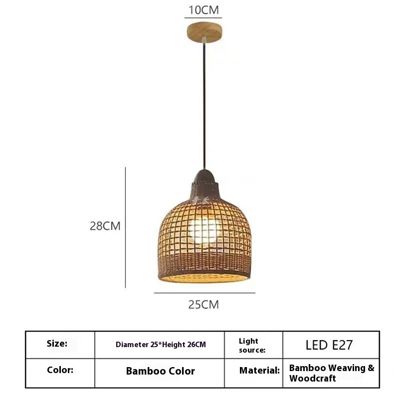 Retro Wooden Rattan Chandelier – Modern Pendant Ceiling Light for Dining Room, Living Room & Bedroom