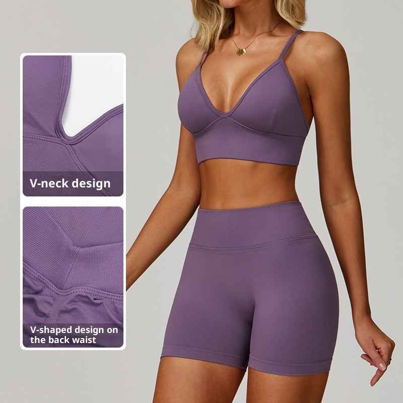 Women’s Seamless Tight Yoga Set – Waist-Slimming Quick-Dry Workout Activewear