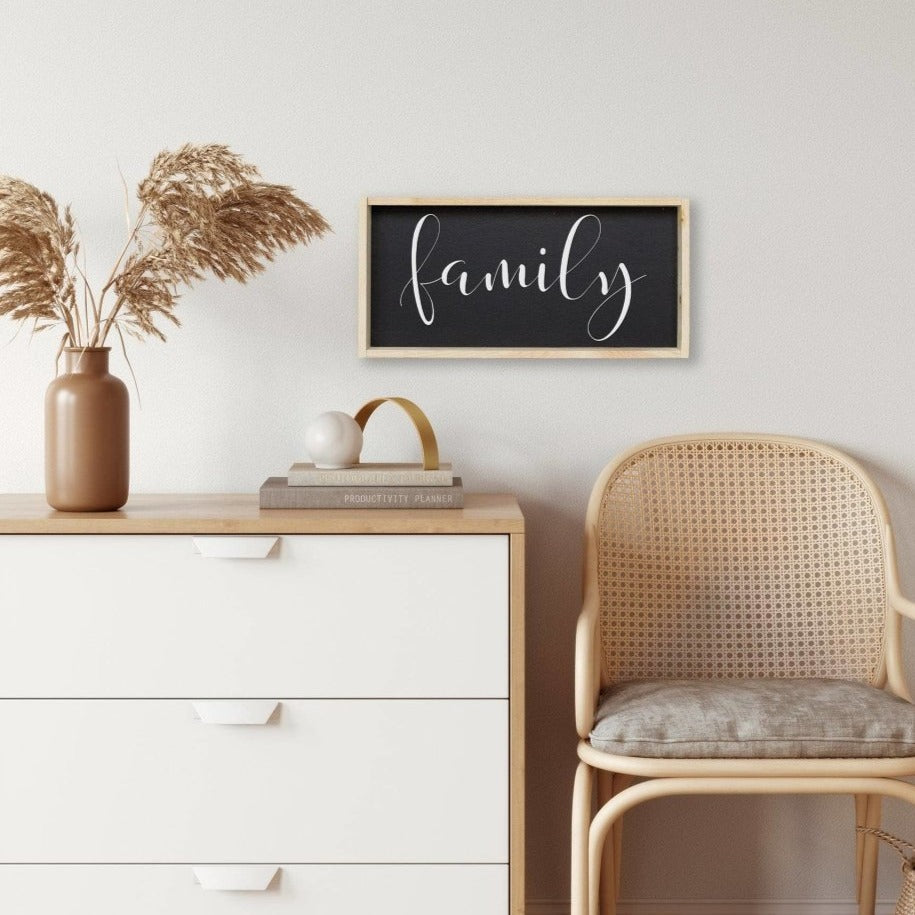 Family Wood Sign - AURABAGS SHOP