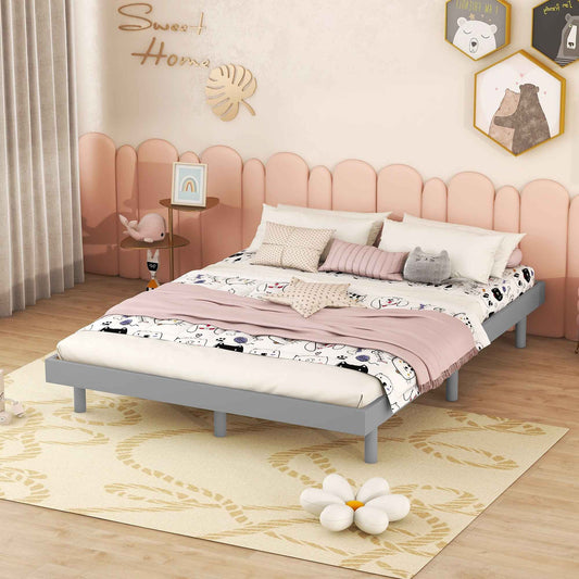Modern Full Floating Platform Bed Frame Grey (United States Delivery Only)