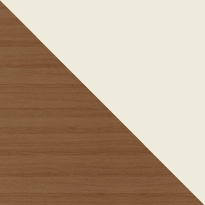 Eureka Modern 53.14" TV-Schrank mit 4 Einlegeböden - Cremeweiß Glänzend/Ahorn Creme