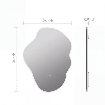 Flow Backlit LED Bathroom Mirror, Wave Sensor