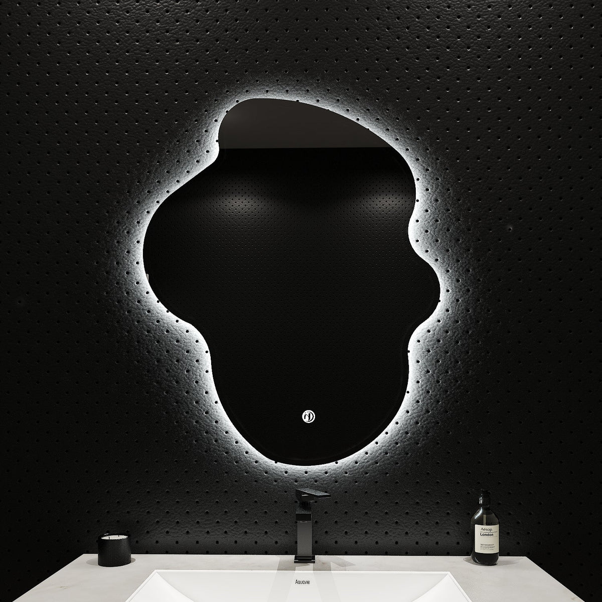 Flow Backlit LED Bathroom Mirror, Wave Sensor