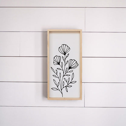Flower Bouquet Wood Sign - AURABAGS SHOP