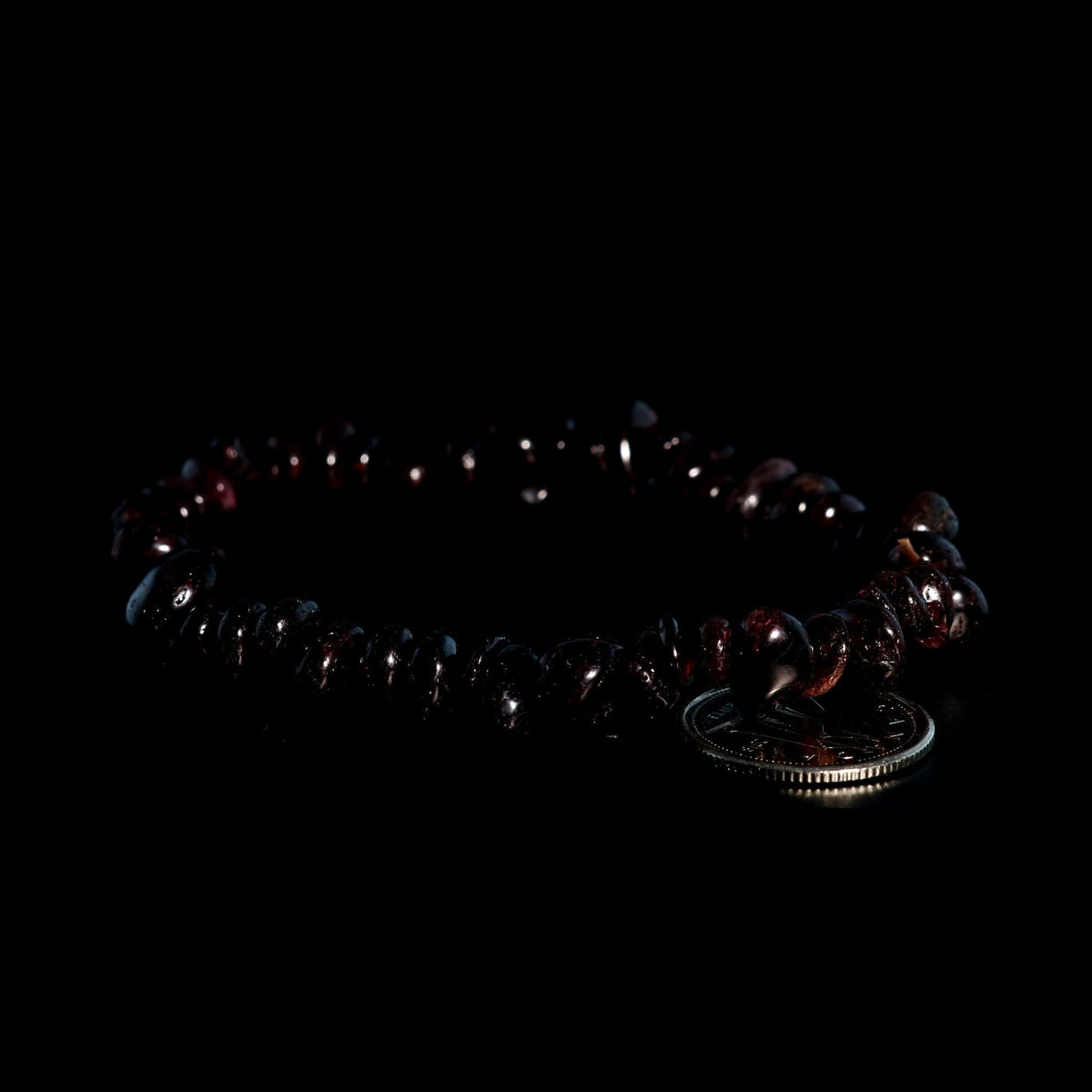 Garnet Bead Bracelet