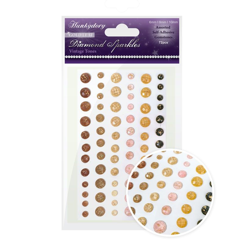 Diamond Sparkles Gemstones - Gold Leaf