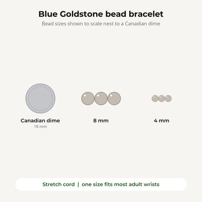Goldstone Blue Round Bracelet (Synthetic)