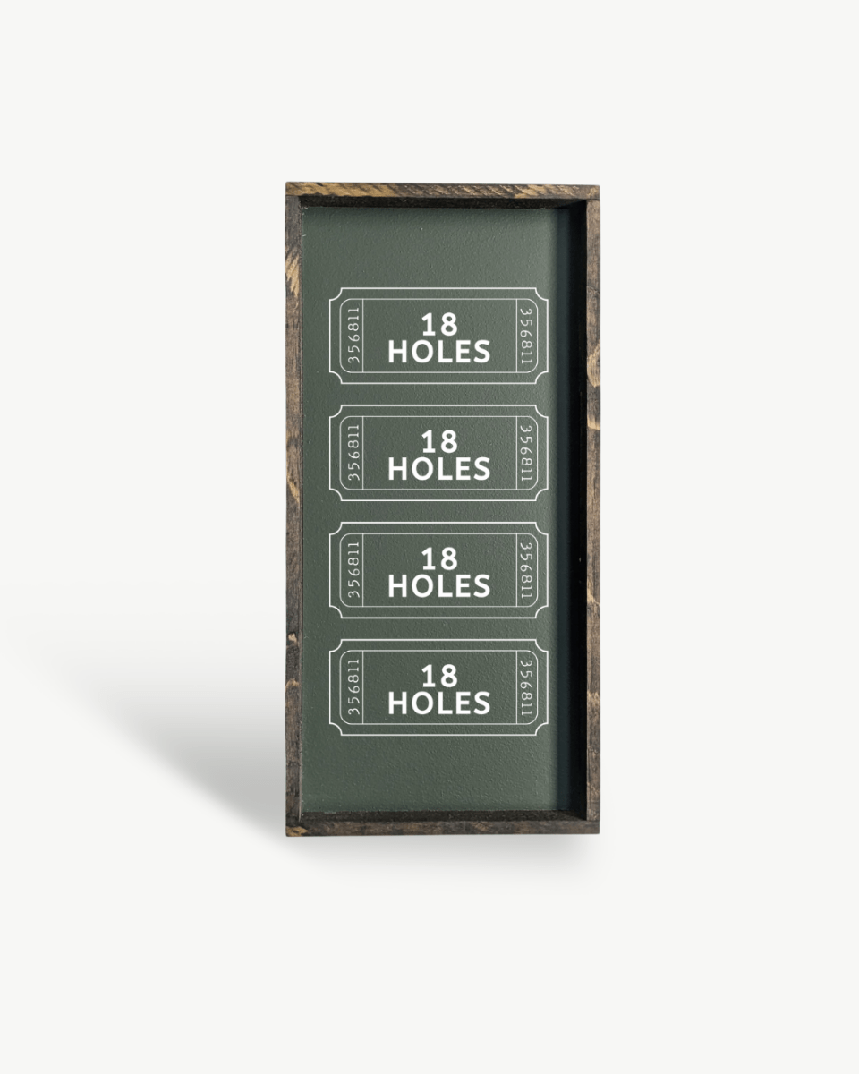 Golf Ticket Stubs Wood Signs - Modern Farmhouse Golf Decor