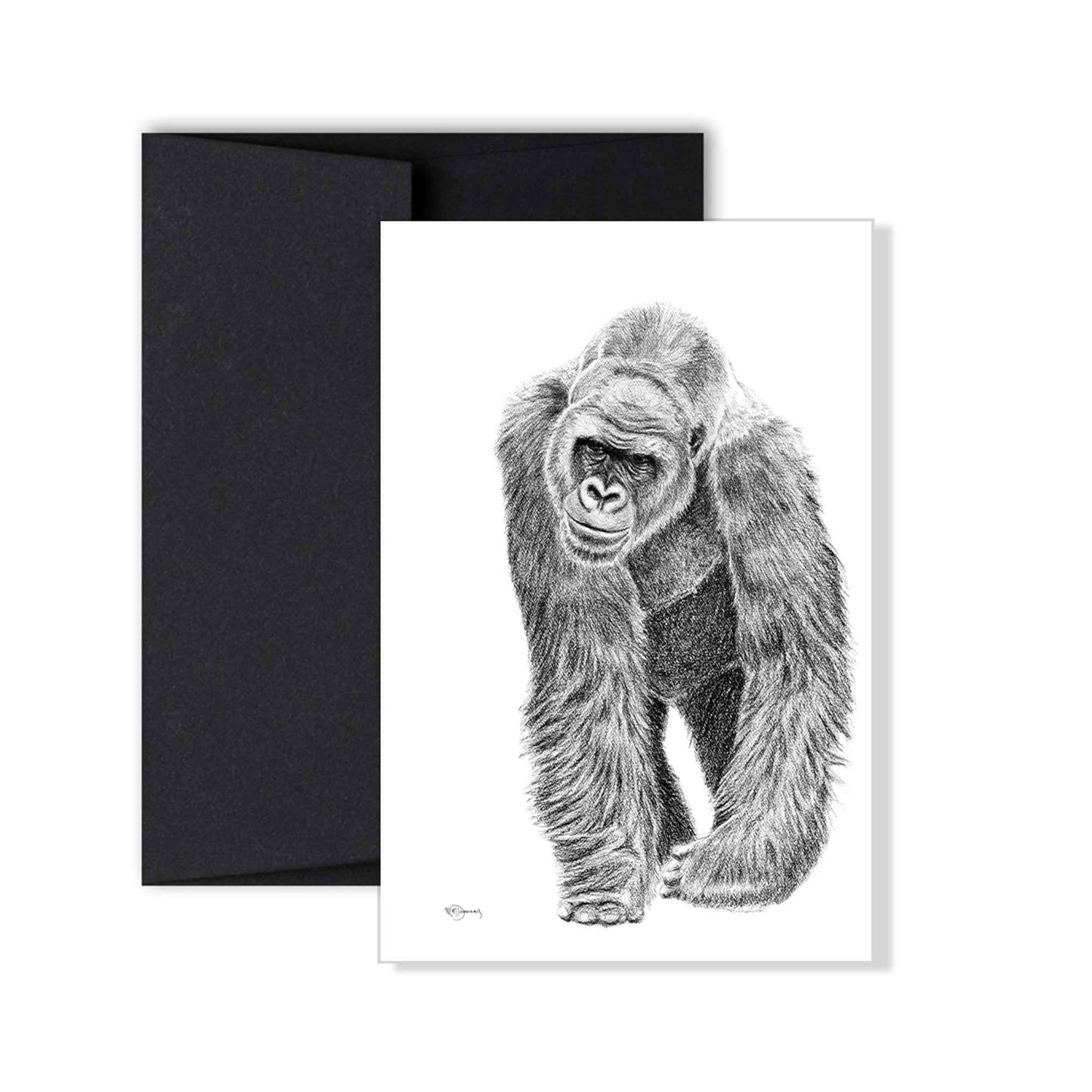 Gorilla greeting card - collaboration with La Fondation du Zoo de Granby