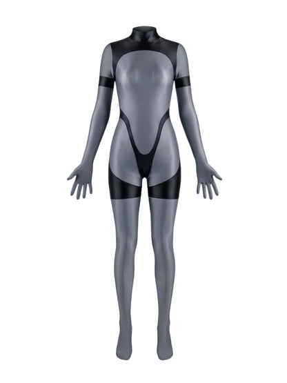 Anime Sci-fi Spandex Swimwear Racing Suit Full Bodysuit Zentai with Crotch Zipper