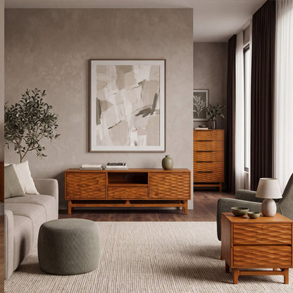Elara Solid Wood Dresser with 5 Drawers